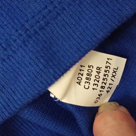 Chaps Blue French Ribbed Fleece Pullover Long Sleeve NWT - Picture 9 of 11